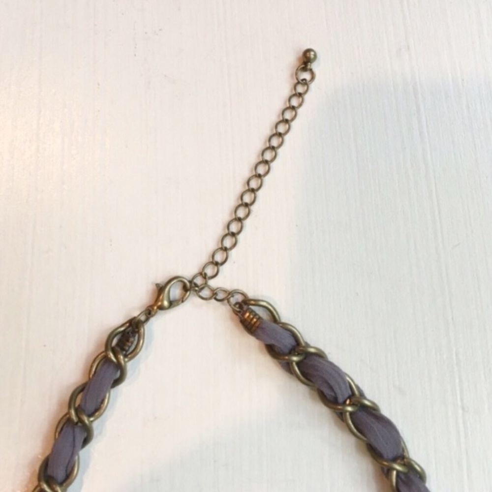 Chain and Ribbon Necklace - Picture 5 of 5